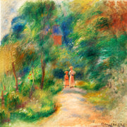 Two Figures On A Path - Pierre Auguste Renoir