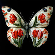 Schmetterling mit Blumen II