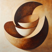 Abstract schilderij aardetinten