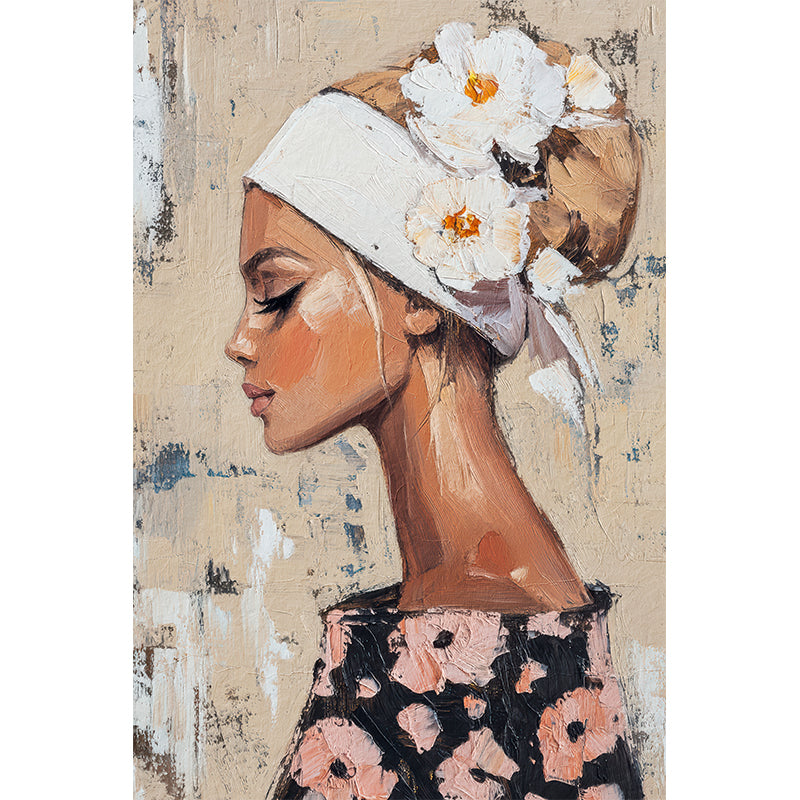 Mooie vrouw met bloemen IV