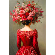 Vrouw met bloemen in het haar III
