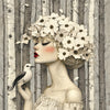 Vrouw met bloemen en vogels II
