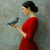 Vrouw met vogelje