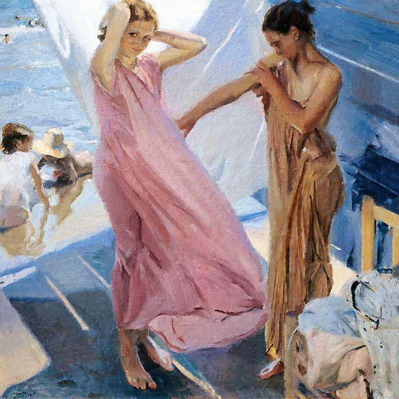 Nach dem Baden - Joaquín Sorolla