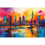 Gemälde der Erasmusbrücke Rotterdam