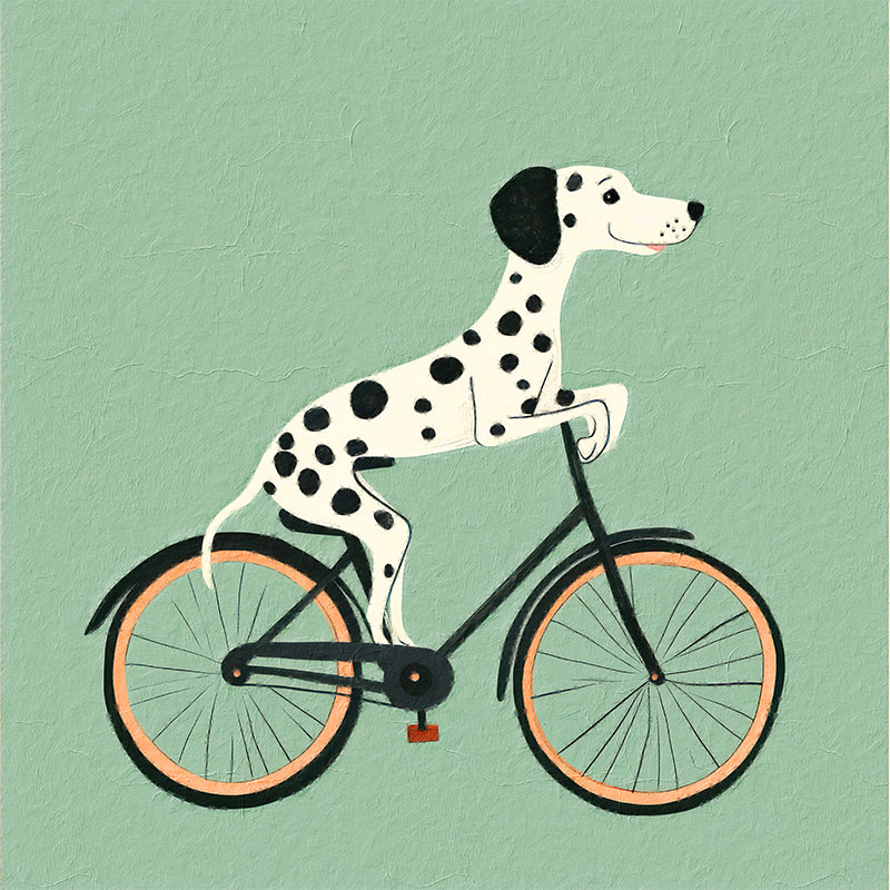 Hund auf dem Fahrrad
