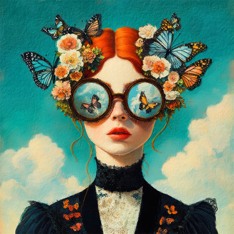 Vrouw met vlinders Art II