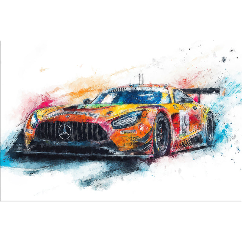 Mercedes AMG GT3 Gemälde