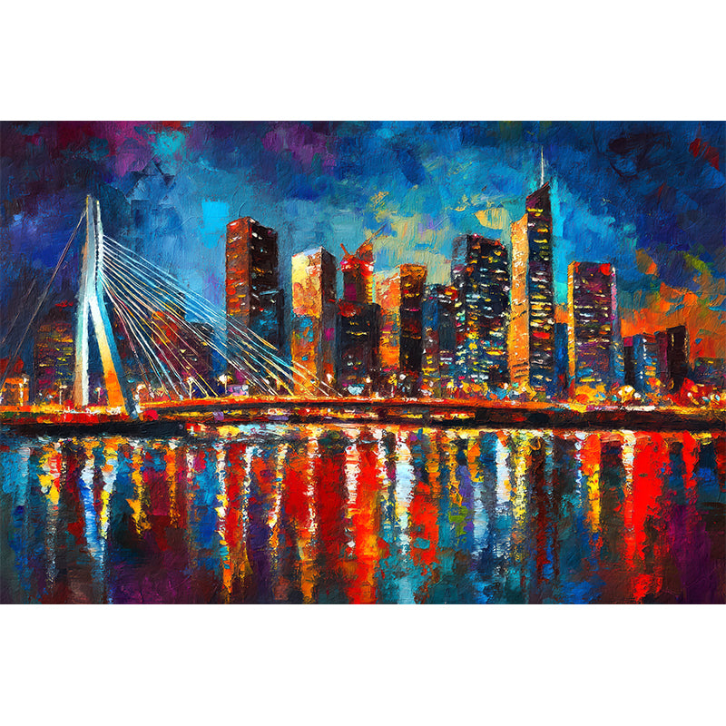 Erasmusbrücke Rotterdam Gemälde