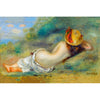 De Paille Or Femme Couchée Sur L’herbe - August Renoir