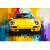 Porsche geel schilderij