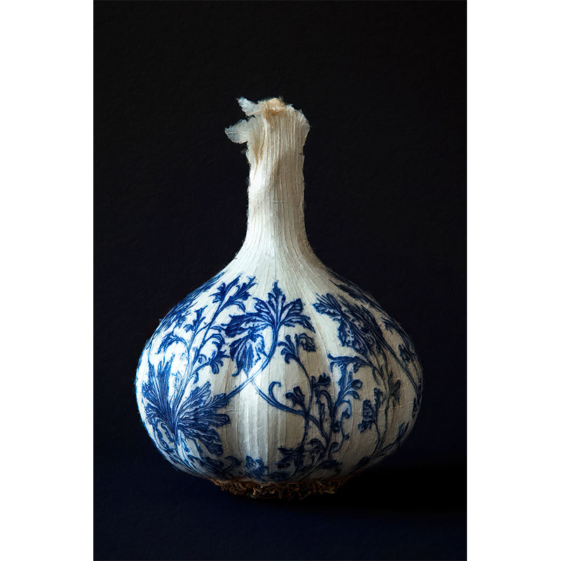 Knoblauch in Delfter Blau