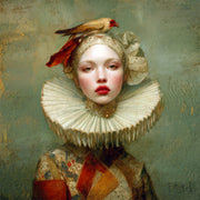 Viktorianische Dame mit Vögelchen