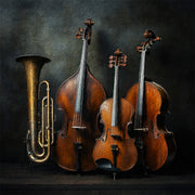 Gemälde Musikinstrumente
