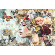 Vrouw, Vlinders & Bloemen