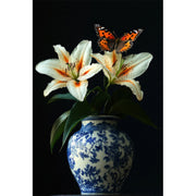 Porseleinen Vaas met bloemen II