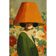 Frau mit Lampenschirm Kunst