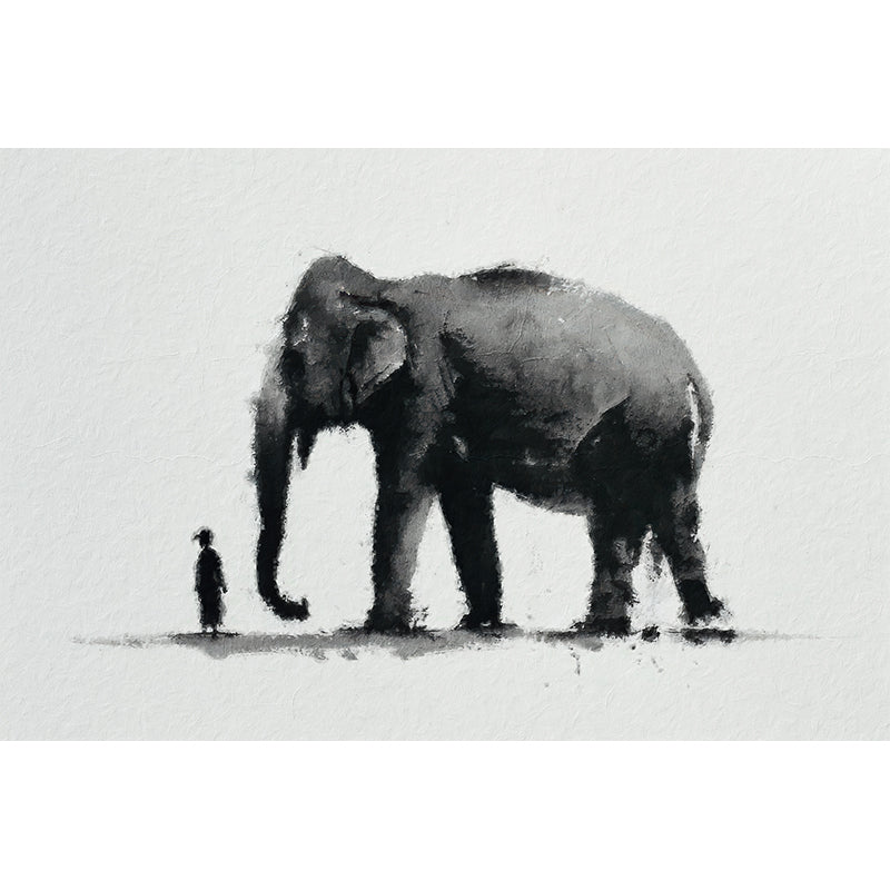 Junge mit Elefant II