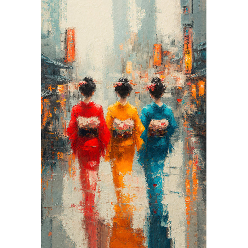 Drie Vrouwen Kimono