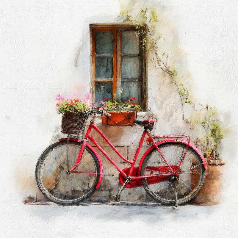 Fiets Met Bloemen Art II