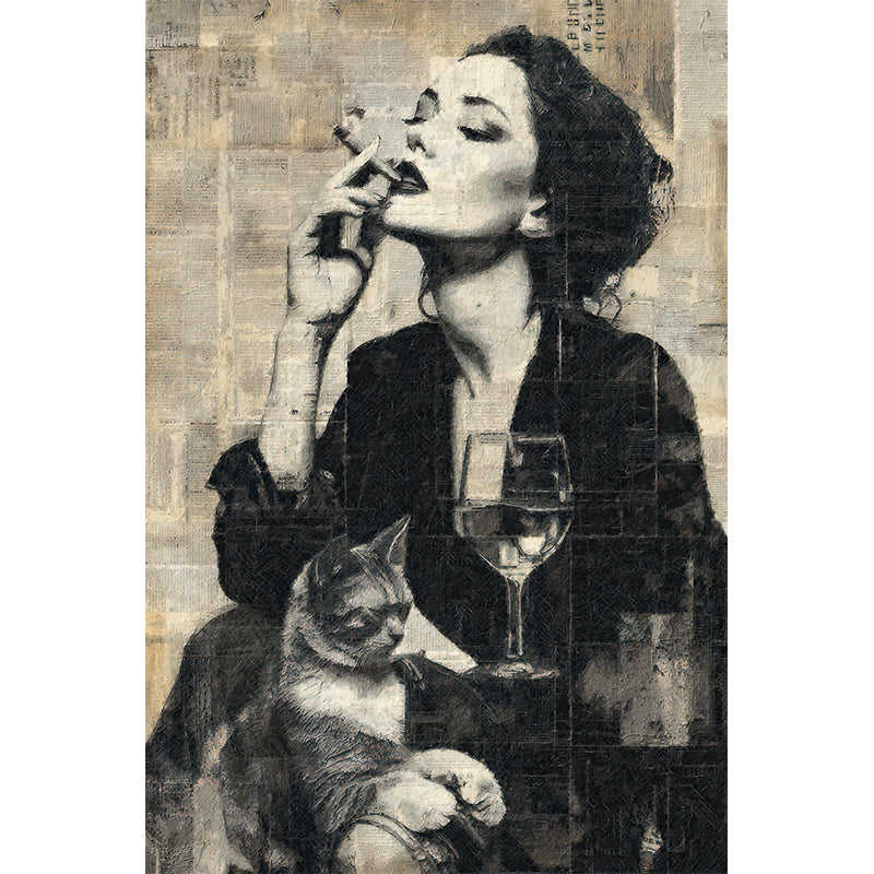 Träumende Frau mit Wein II