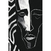 Abstraktes Schwarz-Weiß-Gesicht