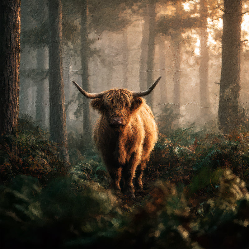Hochlandrind Gemälde Natur
