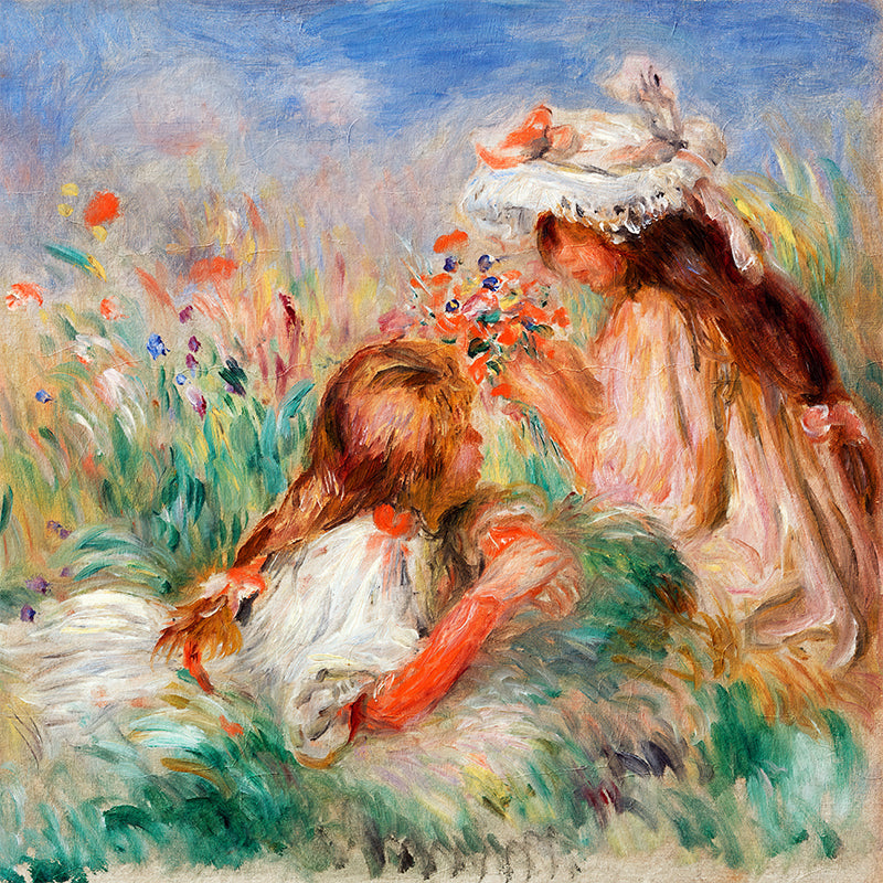 Meisjes in het Gras - Pierre-Auguste Renoir