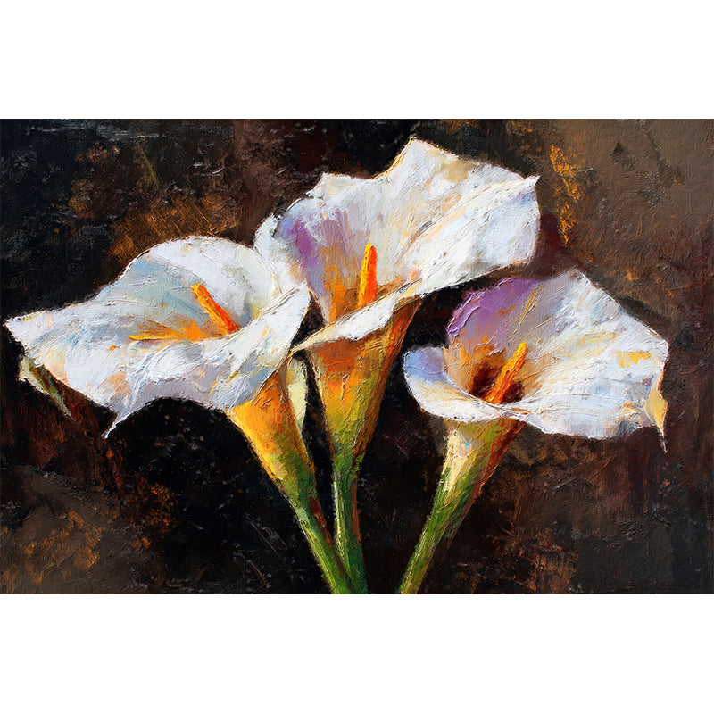 Drei warme Calla-Lilien