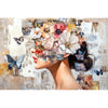 Frau Blume Schmetterling Kunstwerk
