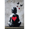 Mädchen sitzend Graffiti
