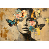 Vrouw Bloemen Vlinders