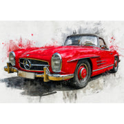 Rode Mercedes SL