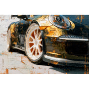 Schwarzer und goldener Porsche