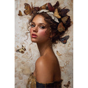 Portret met vlinders