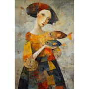 Vrouw en Vis Kunst