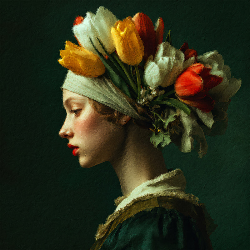 Vrouw met Tulpen