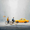 Stad fietsers kunst