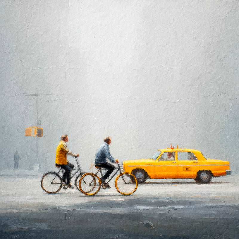 Stad fietsers kunst