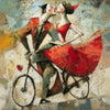 Koppel met Fiets Romantisch