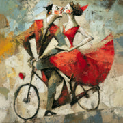 Koppel met Fiets Romantisch