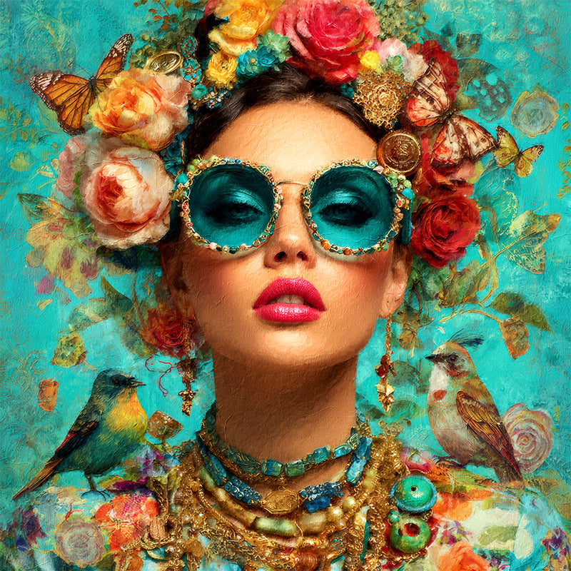 Portret Vrouw Bloemen