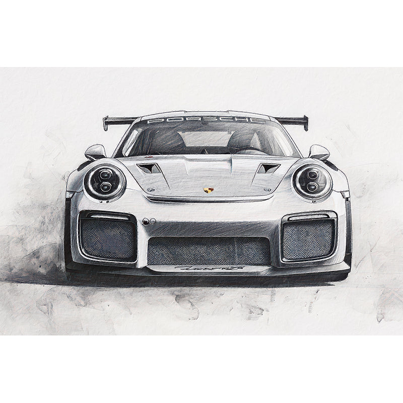Sportwagen Porsche Zilveren