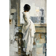 Vrouw witte jurk