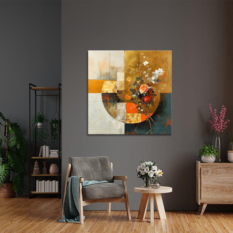Abstrakt mit Blumen