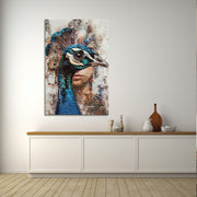 Pfau mit Weibchen