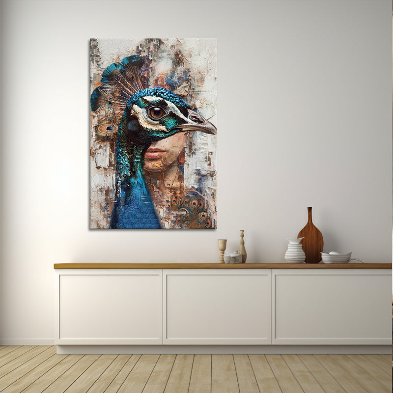 Pfau mit Weibchen
