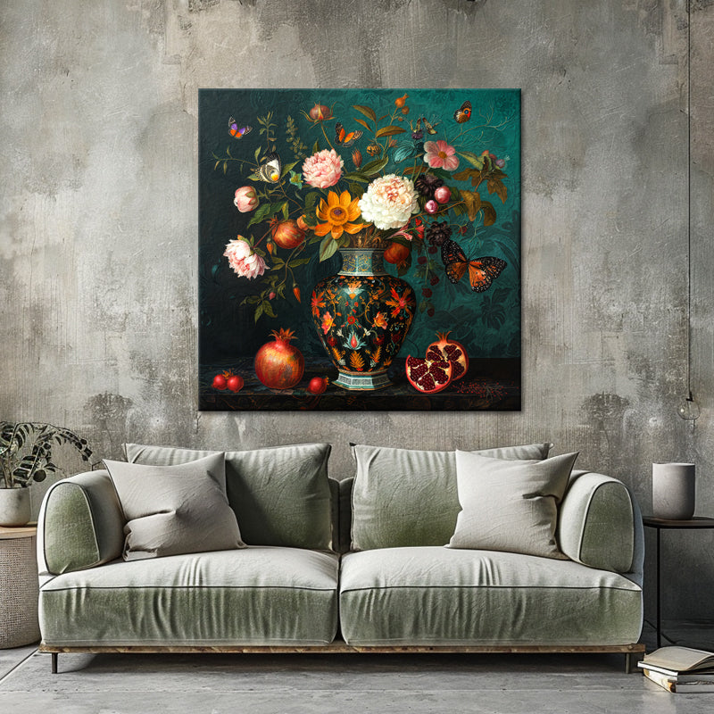 Vintage-Vase mit Blumen