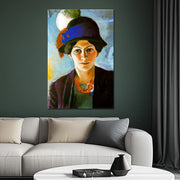 Portrait de la femme de l'artiste avec un chapeau - August Macke