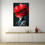 Dame mit Klatschmohn I